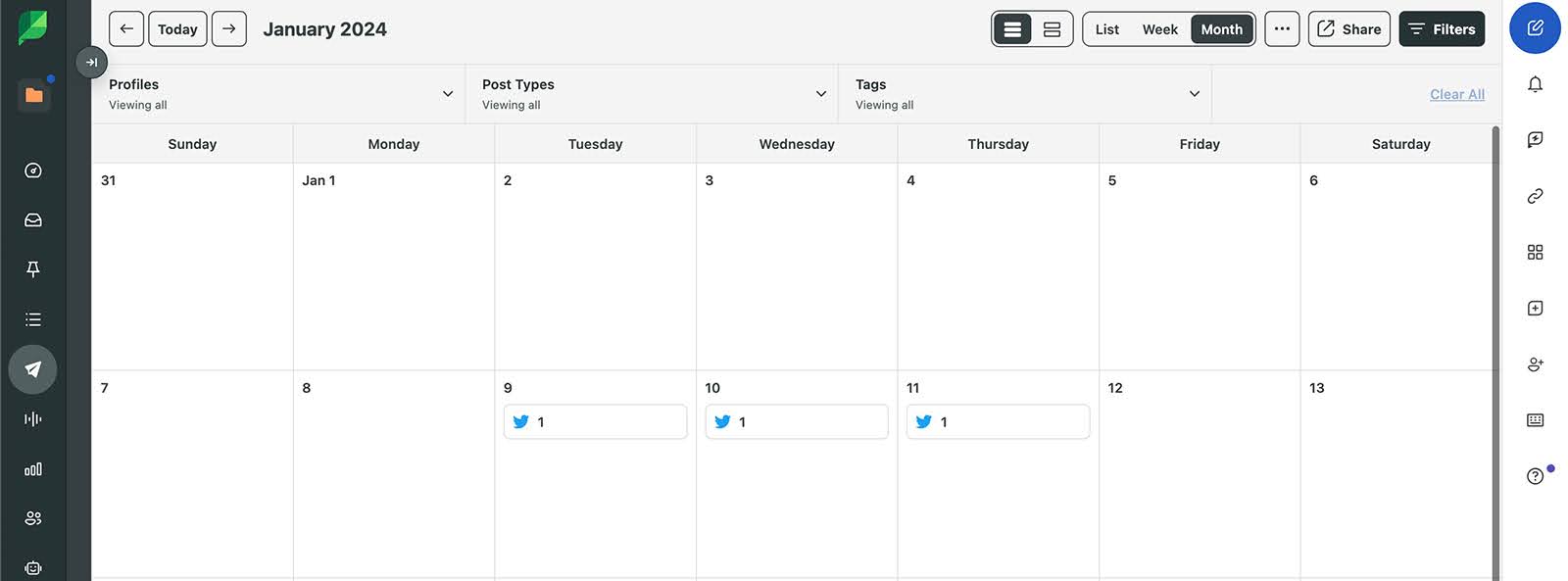 content calendar from sprout social