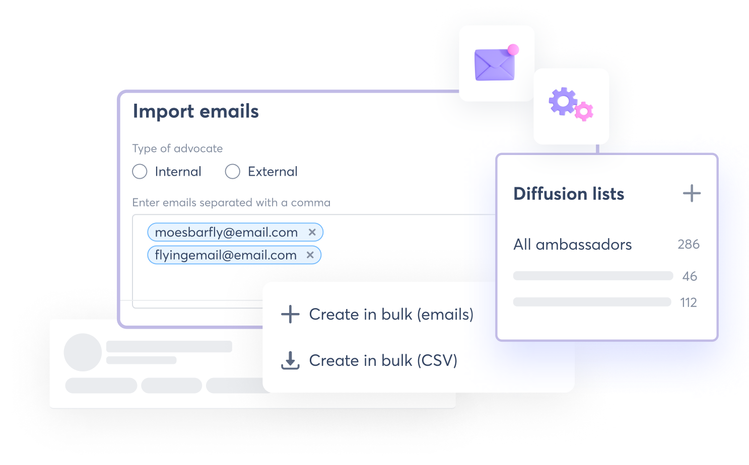 A view of organize your advocates in segments